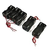 uxcell　電池のホルダー　バッテリーホルダーボックス収納　デュアル両面　5個　1.5V