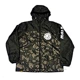 新日本プロレス ジャケット ジャンパー フード付き 中綿入り フルジップアップ ブラック カモ柄 LLサイズ