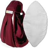 kerätä ベビースリング 新生児クッション付き 抱っこ紐や授乳クッションや授乳ケープとしても使える３WAY (ボルドー)