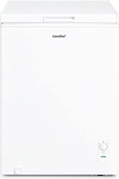 COMFEE' 冷凍庫 99L 小型 上開き 温度調節6段階 大容量冷凍 省エネ ストッカー 家庭用 RCC100WH(E) ホワイト - 1