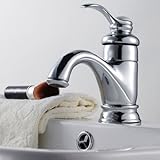 Wovierクロム/つや消しニッケル/ Oil Rubbed Bronzeウォーターフォール浴室排水溝シンク蛇口、シングルハンドル単穴洗面所蛇口、ミキサータップ 271