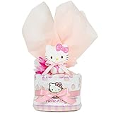 すまいる おむつケーキ ＜ ハローキティ ＞ 1段 出産祝い ( オムツ パンパース M ) ( フラワー )