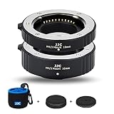 JJC 接写リングセット マクロ撮影 エクステンションチューブ M4/3マウント用 Olympus OM-3 OM-1 II OM-1 E-M10 IV III E-M5 III Pen E-PL9 E-PL8 Panasonic Lumix G9II GH7 GH6 G110 GX7 GX7II GX9 GH5 GH5II対応 10mm+16mm AF対応 ボディキャップとリアレンズキャップ付属