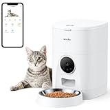 Wansview 自動給餌器 猫犬対応 300万画素カメラ付き 4L大容量 音声録音録画 スマート自動餌やり機 アプリ操作