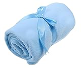AMCフリースBaby Throw Blanket with Complimentaryリボンネクタイ、ブルー