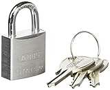 日本ロックサービス ABUS アバス南京錠 TITALIUM 64TI シルバー 20