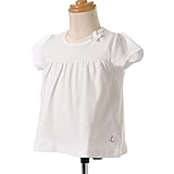 (プチバトー)PETIT BATEAU ベビー Tシャツ 半袖 ギャザー切替 Robe 16604 女の子 01 ECUME 24M [並行輸入品]