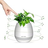 ABUNRO魔法の植木鉢 スマートタッチ 音楽植物花瓶 ワイヤレススピーカー植物、音楽、夜間用ライト