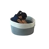 Iceblue XXXLジャンボおもちゃストレージコットンロープバスケットHamper with Invisibleハンドル¡ XXX Large