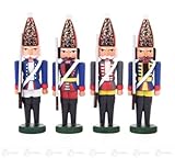 およそ 9.5 cm の鉱石山のくるみ割りのクリスマス図木の miniPrussian 歩兵の高さのくるみ割り