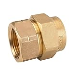 HomeFlex 真鍮 波形ステンレススチール管 11-435-010 1インチ x FIPT メスアダプター