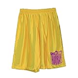 HOORAY(フーレイ) フロントバック ロゴ バスケットパンツ ダンス 衣装 ヒップホップ パンツ 衣装 S イエロー