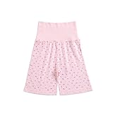DWSIOOW　キッズ　ベビー服　メッシュパンツ　腹巻き付きパンツ　夏のベビー肌着　綿100%　ハーフパンツ　シンプル　カジュアル　男の子　女の子　スパッツ　ショートパンツ　通園 通学 ルームウェア　