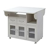 キッチンカウンター kitchen 型板ガラス 対面カウンター 90cm幅 カラー:ホワイト