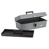 Plano 303 – 008、15インチコンパクトツールボックス、グラファイトグレーブラックハンドルとラッチby Plano成形