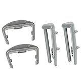 spares2goプラスチック前面+背面レールエンドキャップfor Beko食器洗い機