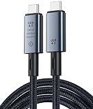 SUKATO USB4 ケーブル 1M USB-IF認証取得 40Gbps高速転送 PD対応 【 240W 48V 5A 】 急速充電 USB 4.0 8K@60Hz / 2つ4K@60Hz 映像出力 「 Thunderbolt 4 対応 」 Thunderbolt 3 とUSB-Cと下位互換 USB C ケーブル Type-C ノートパソコン ハブ ドッキングなどに