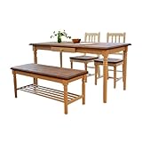 ダイニング4点セット フレンチ フレンチカントリー テーブル 140cm幅 ダイニングテーブル+チェア+ベンチ mamシリーズ fennel フィンネル (WH / ナチュラル)