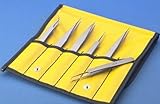 Aven 18475USA 6 Piece Technik Precision Tweezer Set, Stainless Steel [並行輸入品]