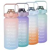 TSQIBU ボトル 水筒 大容量 2000ml ポータブルストロースポーツウォーターボトル BPAフリー プラスチックウォーターボトル 大人 子ども アウトドア スポーツ 登山用 キャンプ ランニング ジム ハイキング 自転車 (2000ml,pink)