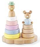 キシマ Kishima 虹のリングタワー KT-70006 1.5歳以上 木製玩具
