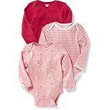 オールドネイビー OLD NAVY/ ボディスーツ3パック ピンクコンボ ロンパース長袖 0～3ヶ月【並行輸入】