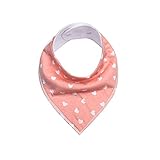 Morninggold ベビー ビブ 赤ちゃんのためのコットン制 三角 よだれかけ 無地 バンダナ型 (HML014)