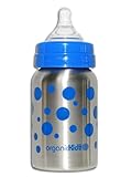 organicKidz Wide Mouth, Dark Blue Dots, 9 Ounce by organicKidz [並行輸入品]