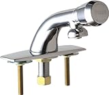 シカゴ洗面857 – 665pshab Single Supply Hot / Cold Water Basin蛇口with SE、 3.75 x 4.50 x 10.37 inches 857-66