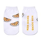 男の赤ちゃんの綿の靴下オレンジソックスノンスリップソックス0-2歳