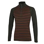 smartwool(スマートウール) M\'s NTSミッド250パターンジップT オリーブヘザー/ブライトオレンジ M