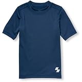 THE CHILDREN'S PLACE(ザ・チルドレンズプレイス) ボーイズプレーススポーツショートスリーブソリッドラッシュガード キャプテンネイビー 水着 10～12歳【並行輸入】