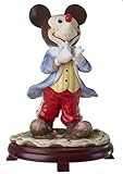 5th Avenue Collection Ceramic Mickey Mouse Figurine,Cherry Wood Base [並行輸入品]