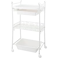 Amazon.co.jp: ボウルトレイ付 ワゴン 4段 幅52×奥行36.5×高さ