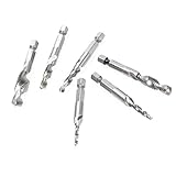 6個入りドリルタップ コンビネーション ビットセット デバッラー カウンター シンク ヘックス ビット HSS 1/4シャンク M3-M10