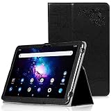 アイワマーケティング Aiwa tab AB10L 10.1インチSIMフリーAndroid13タブレット JA3-TBA1005ケース Aiwa tab AB10L JA3-TBA1005 カバー【Trocent】Aiwa tab AB10L JA3-TBA1005 ケース スタンド機能 手持ちバンド付き 持ち歩き便利 ペン収納 二つ折り 磁気吸着 全面保護 耐衝撃 傷つけ防止 (ブラック)