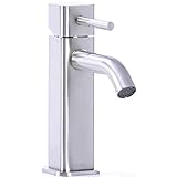 Cifial 224.100.620 Techno Quadraシングルハンドルバスルーム蛇口、サテンニッケル