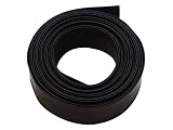 熱収縮チューブ 25mm 内径φ25mm (平置き幅41mm) 印字無しで綺麗☆ 収縮比率2:1 (25mm→12.5mm) シュリンクチューブ 絶縁チューブ 防水 高難燃性 収縮チューブ (5M, ブラック（黒）)