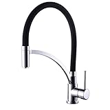 KES Kitchen Faucet Pull Out Spray Head Single Handle Single Hole Sink Pre Rinse Mixer Tap with Pull 