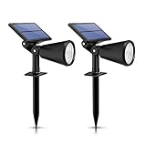 Litom ソーラーライト ガーデンライト 太陽光充電 LEDアウトドアライト防雨 配線電池不要 照射距離10M ガーデニング/庭/花壇/坪に最適 (2点セット)