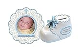 Baby Dedication Photo Frame and Bootie Bank Gift Set, Boy by Gregg Gift Company