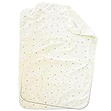 ベビー 防水 シーツ 2枚組 ナチュラル ドット柄 クリーム（70×120cm）