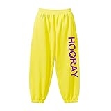 HOORAY(フーレイ) パンツ ダンス 衣装 ヒップホップ ハートスタースウェットスウェットパンツ XL イエロー