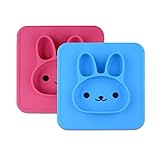 Kuke　子供用　シリコン製お食事マット　フードマット　トレー　キッズ用食器　ウサギ