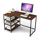 DEWEL パソコンデスク L字型 コーナーデスク 幅120cm PCデスク ラック付きデスク 勉強デスク オフィスデスク ワークデスク 作業机