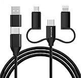 [2PACK]USB 充電ケーブル USB-C ライトニング ケーブルType C ライトニングとAndroidコネクタ付き SARAHE
