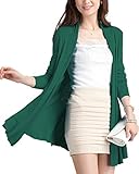 ［ニーマンバイ］ トッパー 緑 ロング カーデガン かーでぃがん カーディガン レディース ストレッチ カワイイ オフィス カジュアル 事務服 ビジネス 出動 春夏 春 夏 秋 冬 秋冬 通年 オール