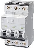 Siemens 5SY63057 Supplementary Protector UL 1077 Rated 3 Pole Breaker 0.5 Ampere Maximum Tripping Ch