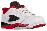 [ジョーダン] Jordan Retro 5 Low - ボーイズ Toddler バスケット White/Fire Red/Black US04.0 [並行輸入品]