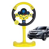 ハンドルおもちゃ - 子供の車のおもちゃ ドライブハンドルおもちゃ 垂直シミュレーションステアリングホイールおもちゃ インタラクティブな運転おもちゃ 光、音楽、サウンド付きカーシート用ハンドルおもちゃ 男の子、女の子向けの運転席ごっこおもちゃ